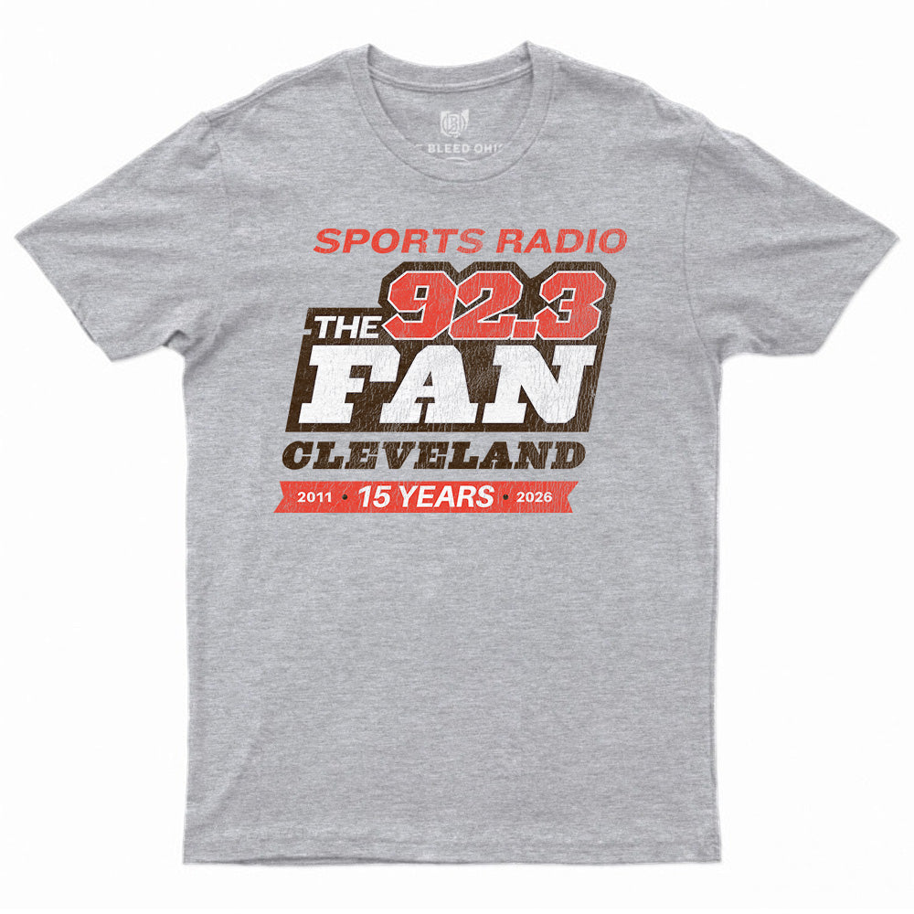 Official 92.3 The Fan – 15th Anniversary T-Shirt