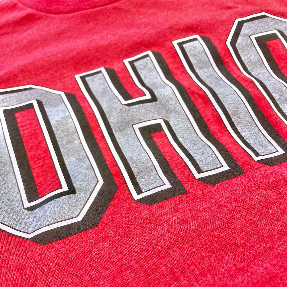 Bold Ohio Shadow Text - Blended Tshirt