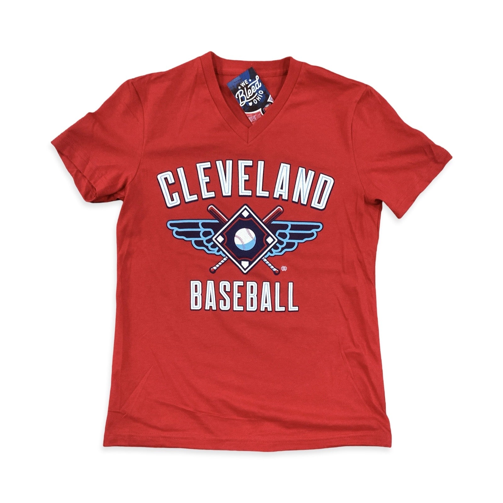Winged Baseball - Cleveland Womens Tshirt, T-shirts, WeBleedOhio, WeBleedOhio