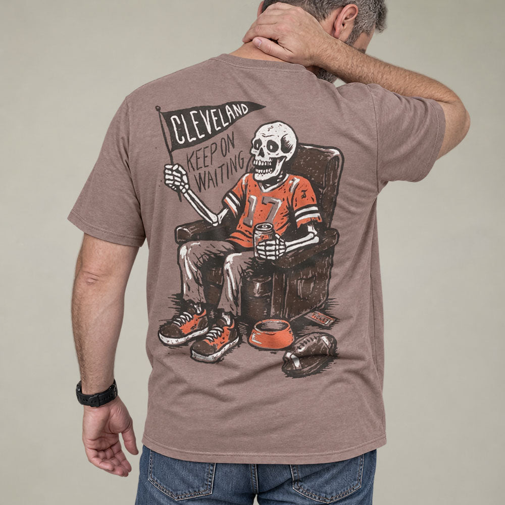 Keep On Waiting Cleveland - Cleveland Football Fan T-Shirt