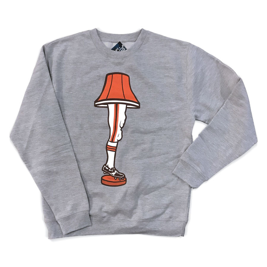 Major Award - Football Leg Lamp Crewneck, Sweatshirt, WeBleedOhio, WeBleedOhio