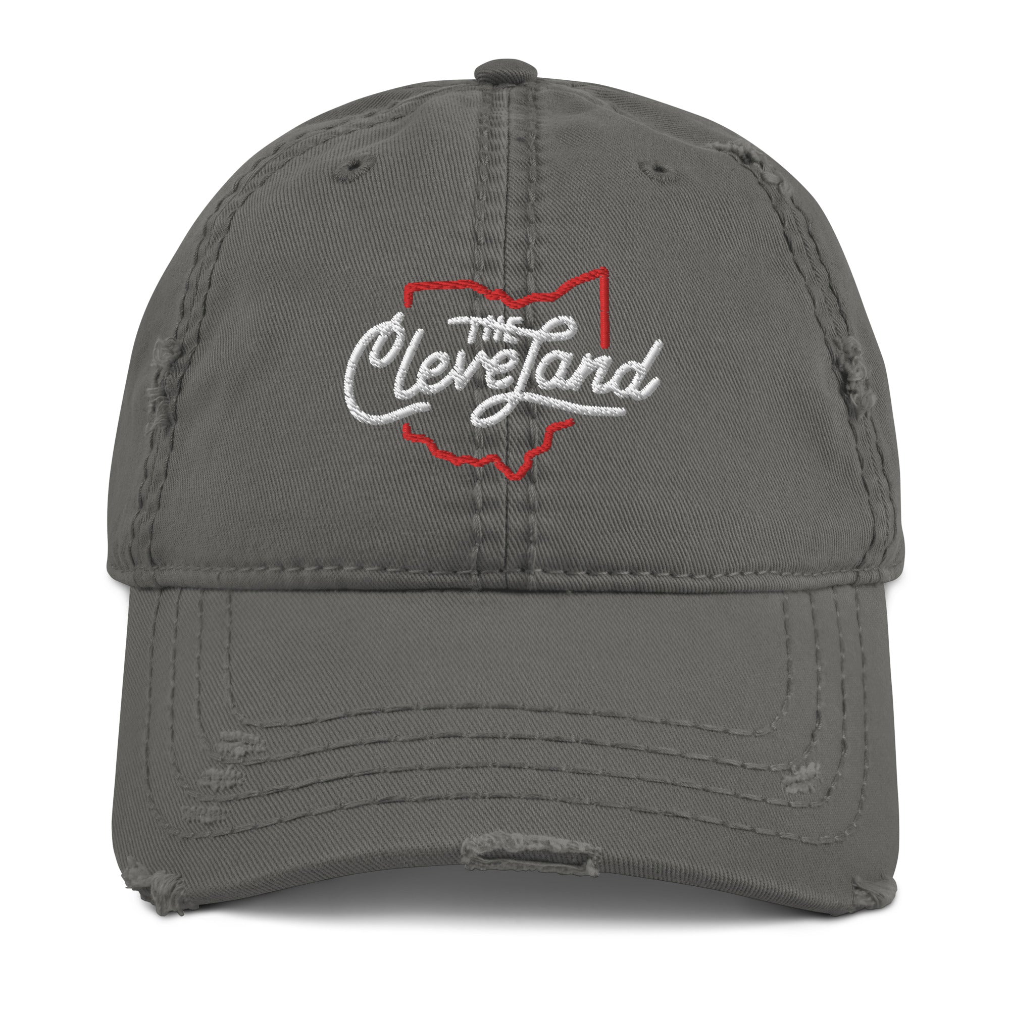 The Land - Distressed Dad Hat, , WeBleedOhio, WeBleedOhio