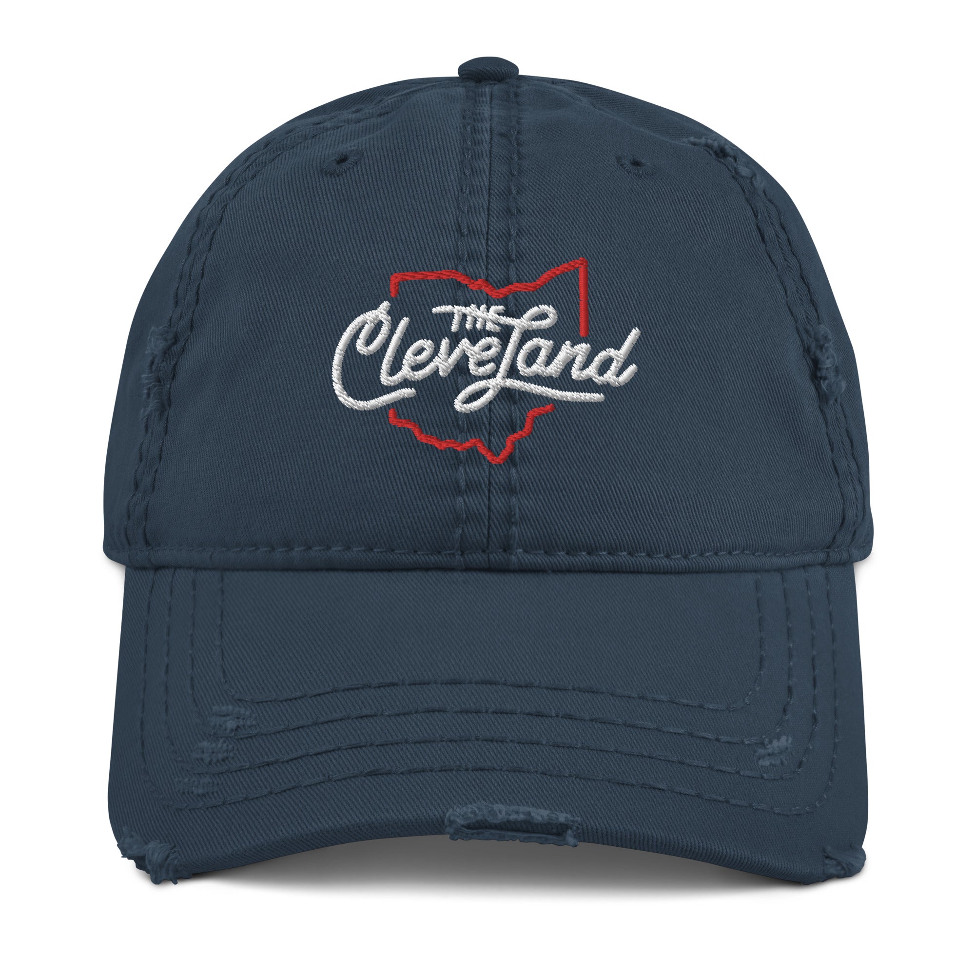 The Land - Distressed Dad Hat, , WeBleedOhio, WeBleedOhio