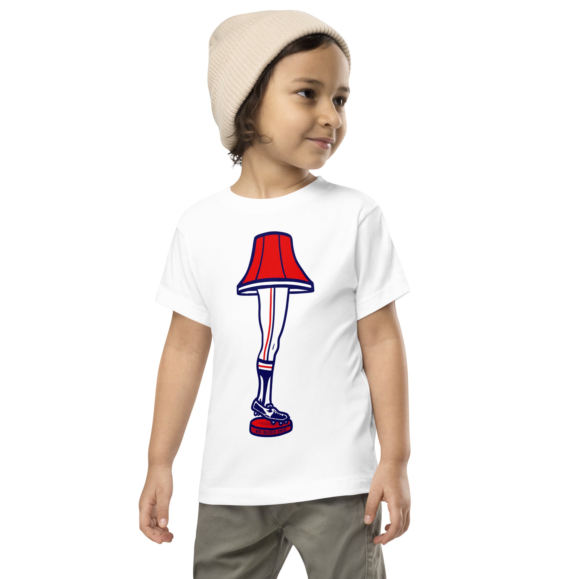 Baseball Leg Lamp – Toddler Tee, , WeBleedOhio, WeBleedOhio