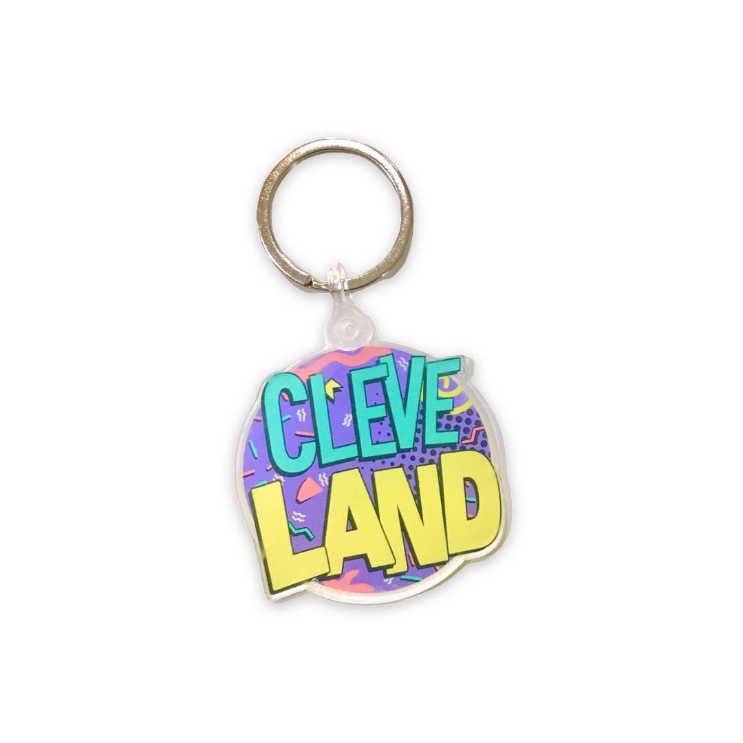 Keychain - Cleveland Acrylic Die-cut Key Rings, Keychains, WeBleedOhio, WeBleedOhio
