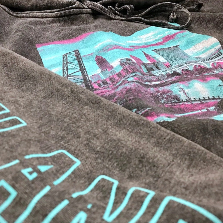 Ohio Cleveland Skyline - Hooded Sweatshirt, Hoodies, WeBleedOhio, WeBleedOhio