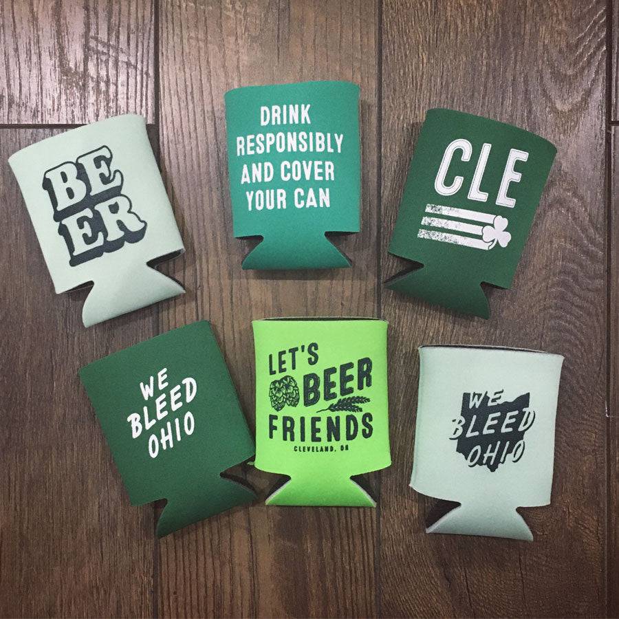 St. Patrick's Day Koozies - Can Coolers, Accessories, WeBleedOhio, WeBleedOhio