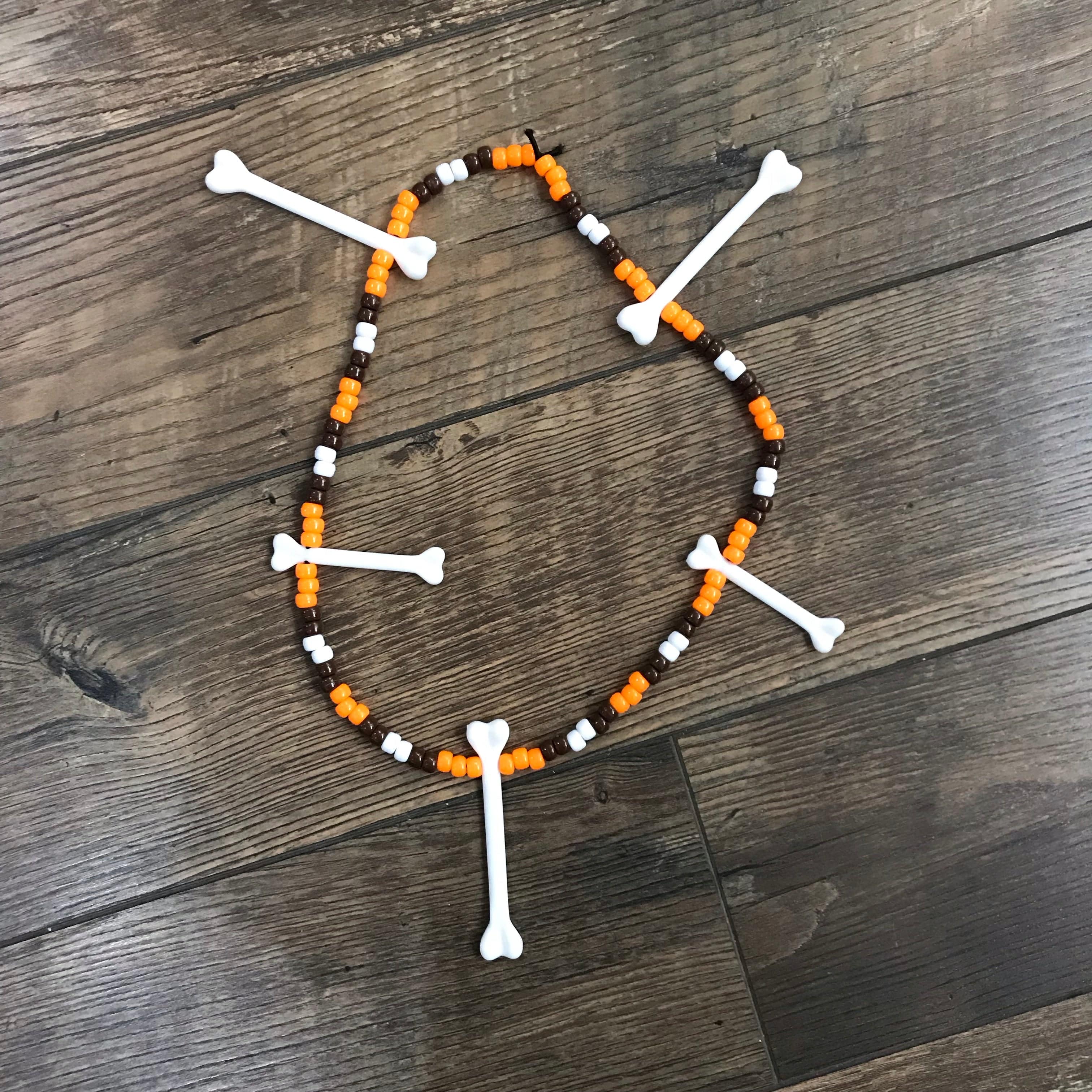 Cleveland Browns Inspired Bone Necklace