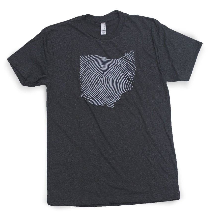 Ohio Fingerprint - Triblend T-shirt, Shirts & Tops, WeBleedOhio, WeBleedOhio