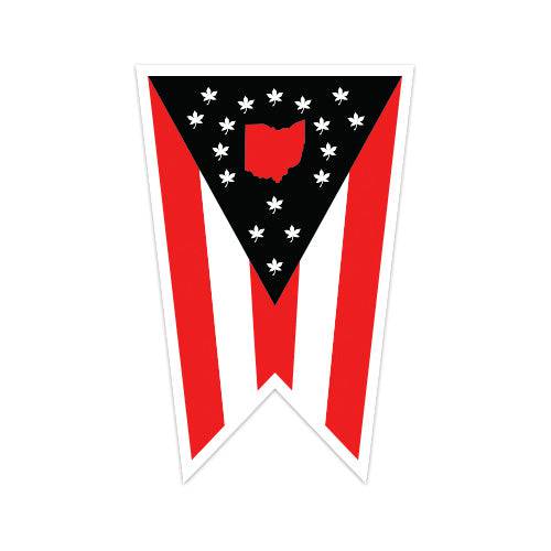 Sticker - Ohio Buckeye Flag, Sticker, WeBleedOhio, WeBleedOhio
