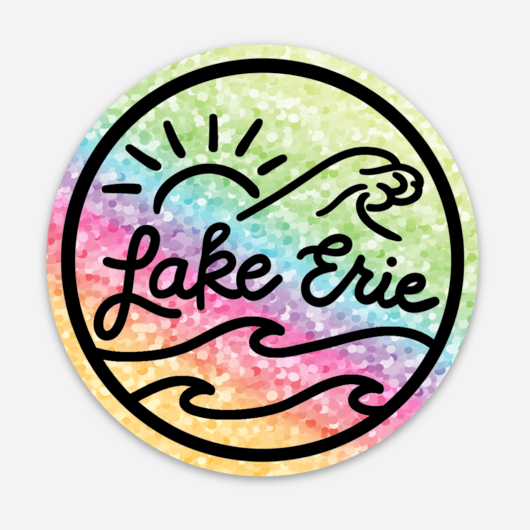 Sticker Glitter - Lake Erie, Sticker, WeBleedOhio, WeBleedOhio