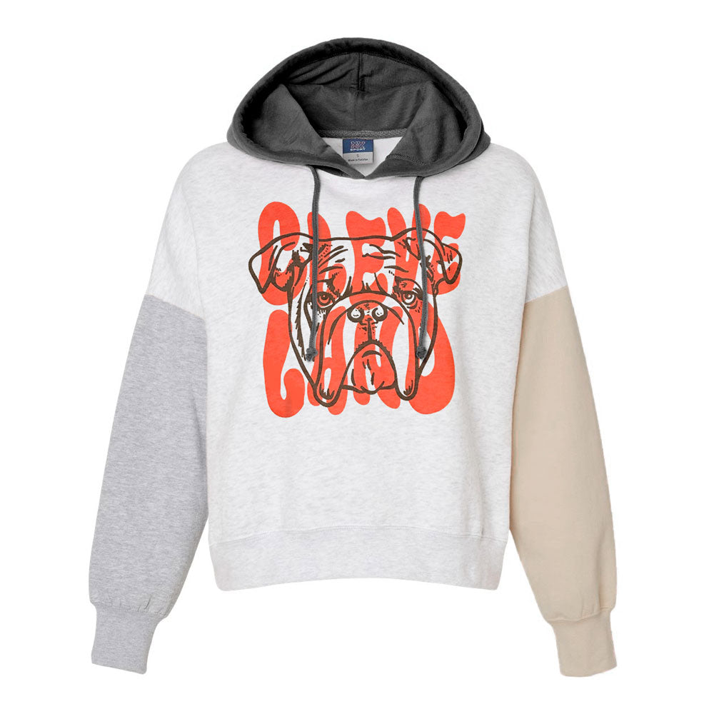 Cleveland Dawg - Women's Crop Hoodie, Hoodies, WeBleedOhio, WeBleedOhio