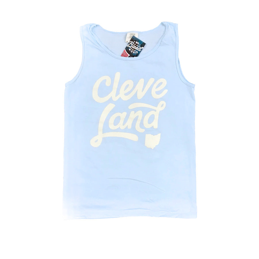 Cleveland Script Navy Relaxed Tank