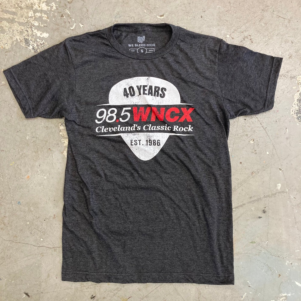 Official WNCX 98.5 – 40th Anniversary T-Shirt