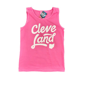 CleveLand Script - Comfort Colors Tank Top, Tank Tops, WeBleedOhio, WeBleedOhio