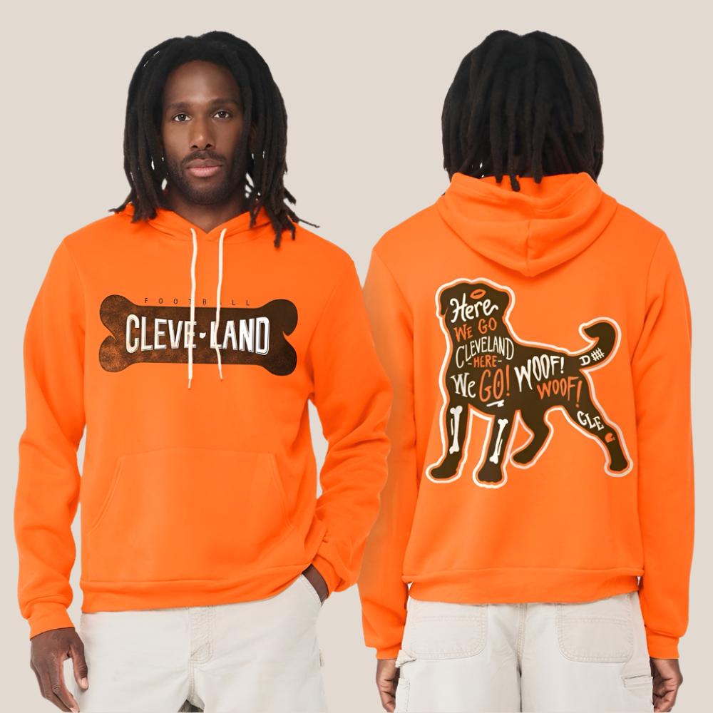 Here We Go Cleveland - Dawg Hoodie, Hoodies, WeBleedOhio, WeBleedOhio