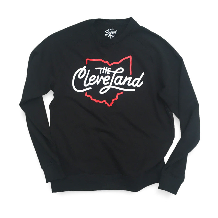 The Land Cleveland Script - Crewneck Sweatshirt, Sweatshirt, WeBleedOhio, WeBleedOhio