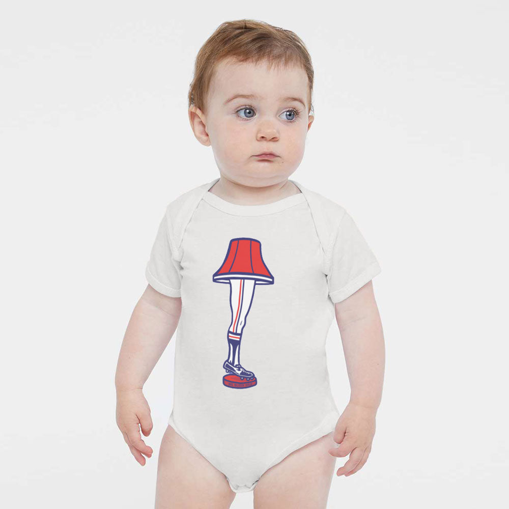 Baseball Leg Lamp - Baby Onesie, Onesie, WeBleedOhio, WeBleedOhio