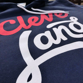 Cleveland Script - Ballpark - Hooded Pullover Sweatshirt, Hoodies, WeBleedOhio, WeBleedOhio