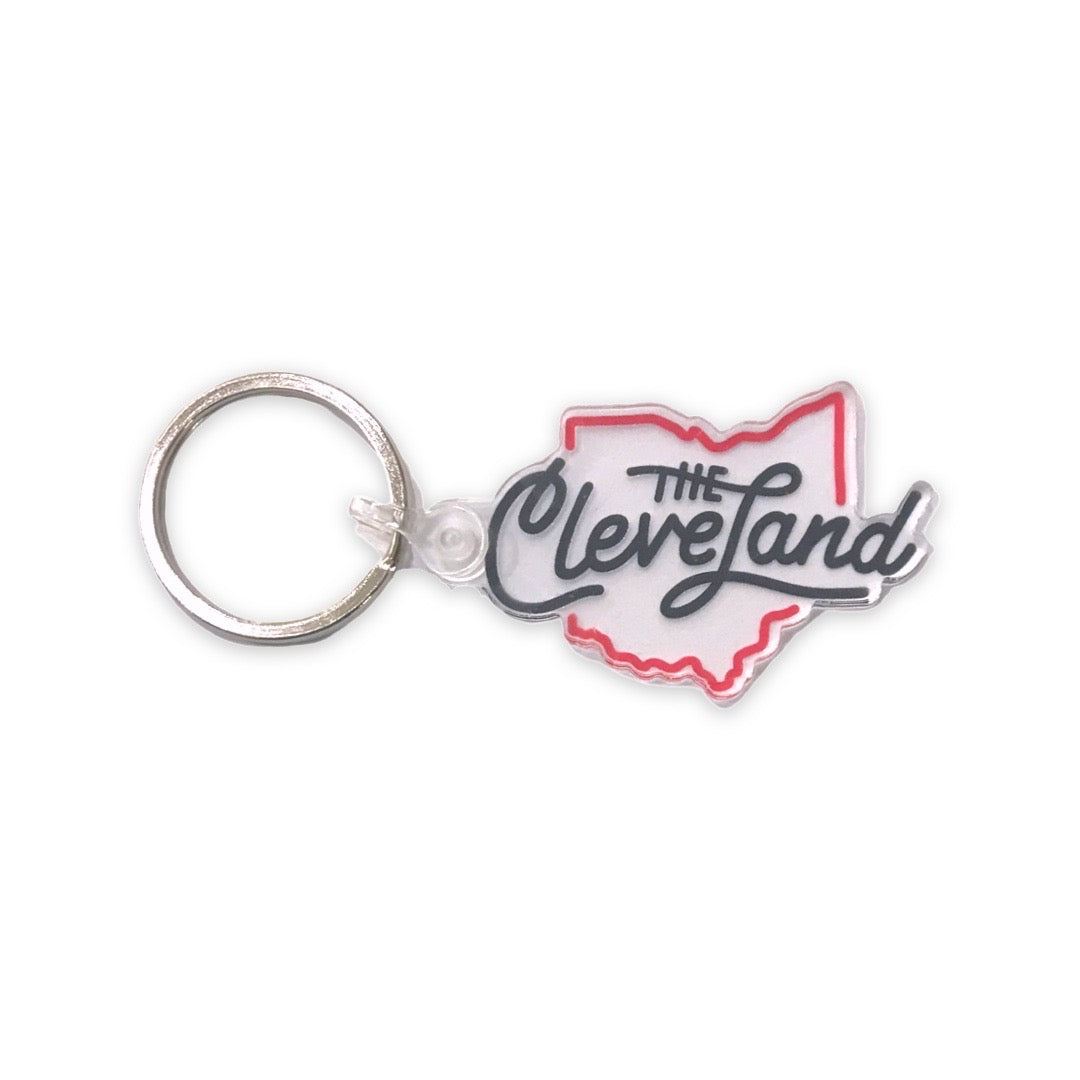 Keychain - Cleveland Acrylic Die-cut Key Rings, Keychains, WeBleedOhio, WeBleedOhio