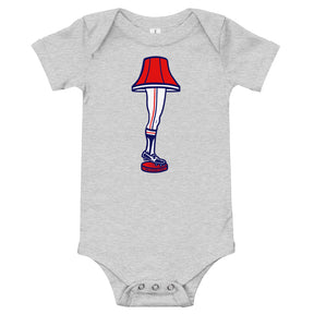Baseball Leg Lamp - Baby Onesie, , WeBleedOhio, WeBleedOhio