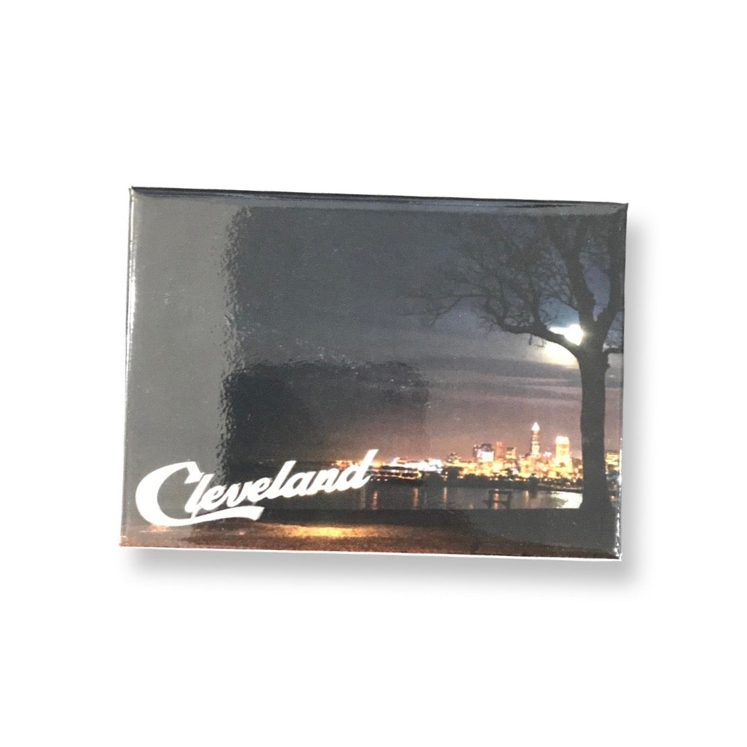 Magnet - Cleveland Sign over Lake Erie, Magnet, CLEver Postcards, WeBleedOhio