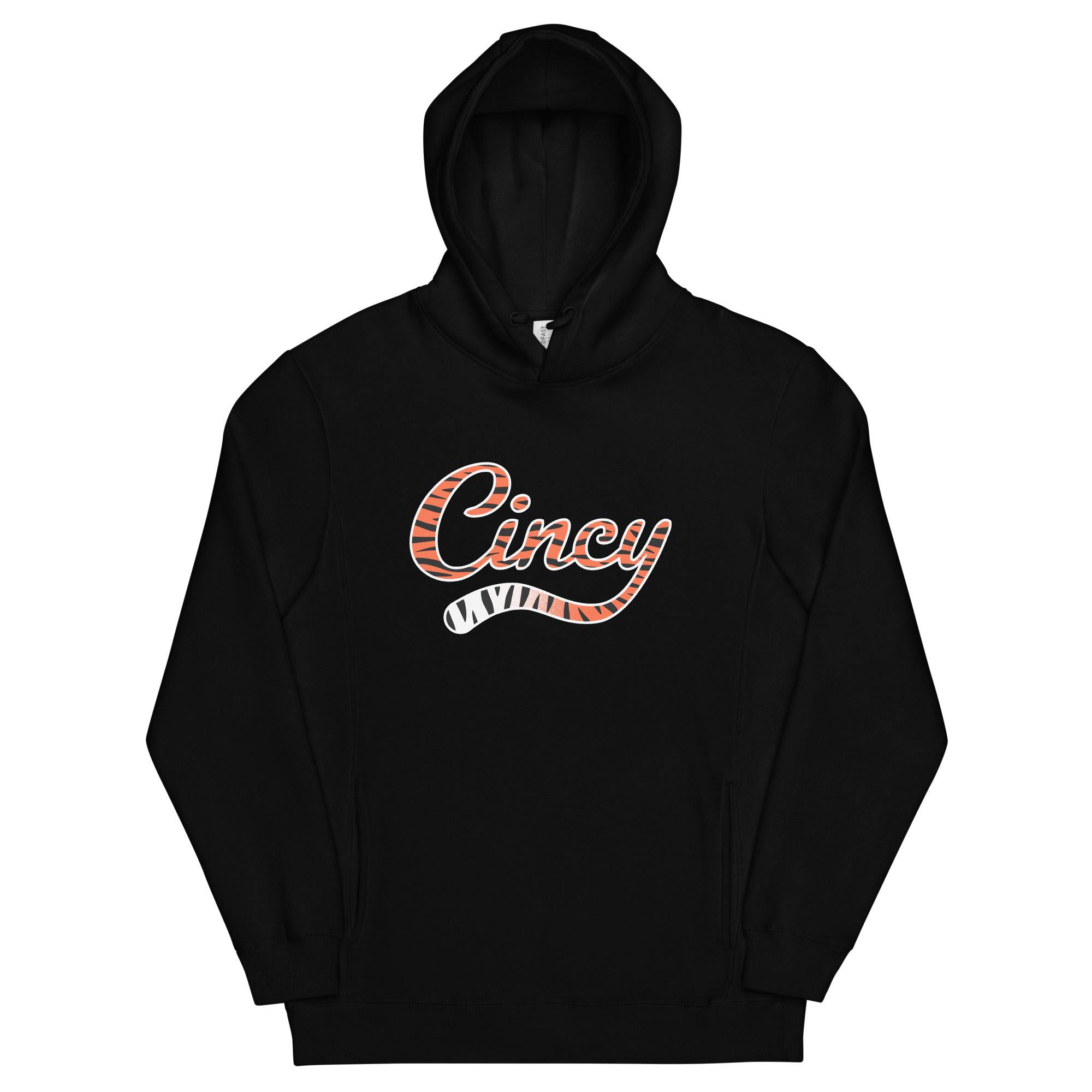 WeBleedOhio Cincinnati Apparel - Script Cincy T-Shirt Black Heather / 2XL