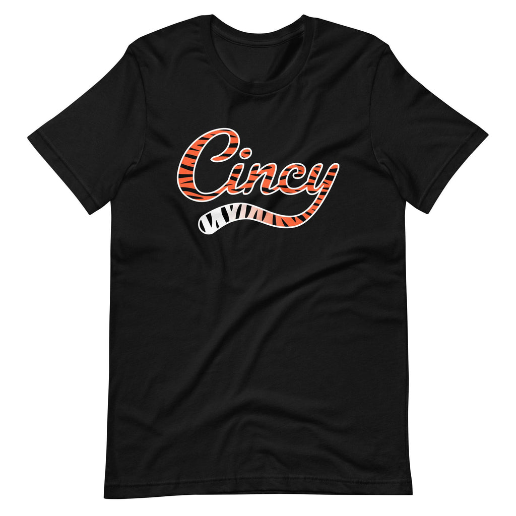 Custom Cincinnati Bengals Youth Black Any Name & Number Logo T-Shirt 