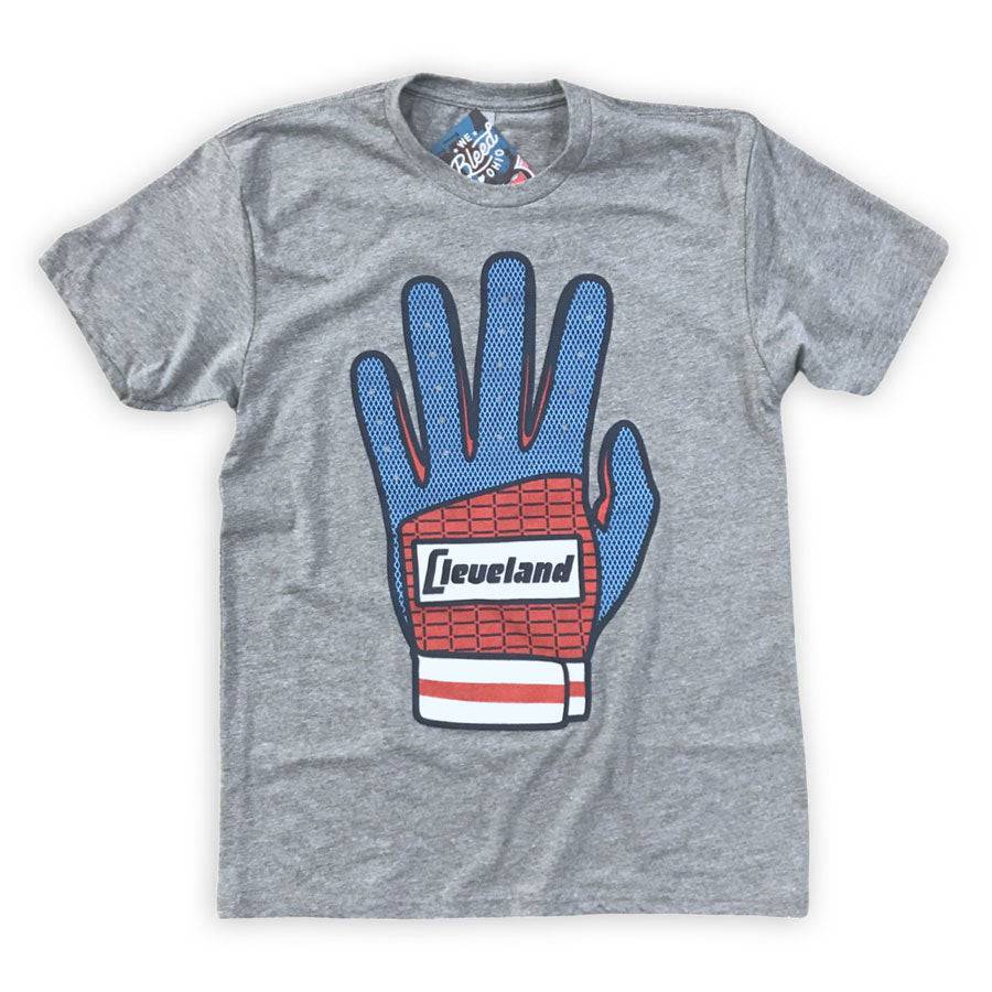Cleveland Batting Glove – Triblend Tshirt, Shirts & Tops, WeBleedOhio, WeBleedOhio