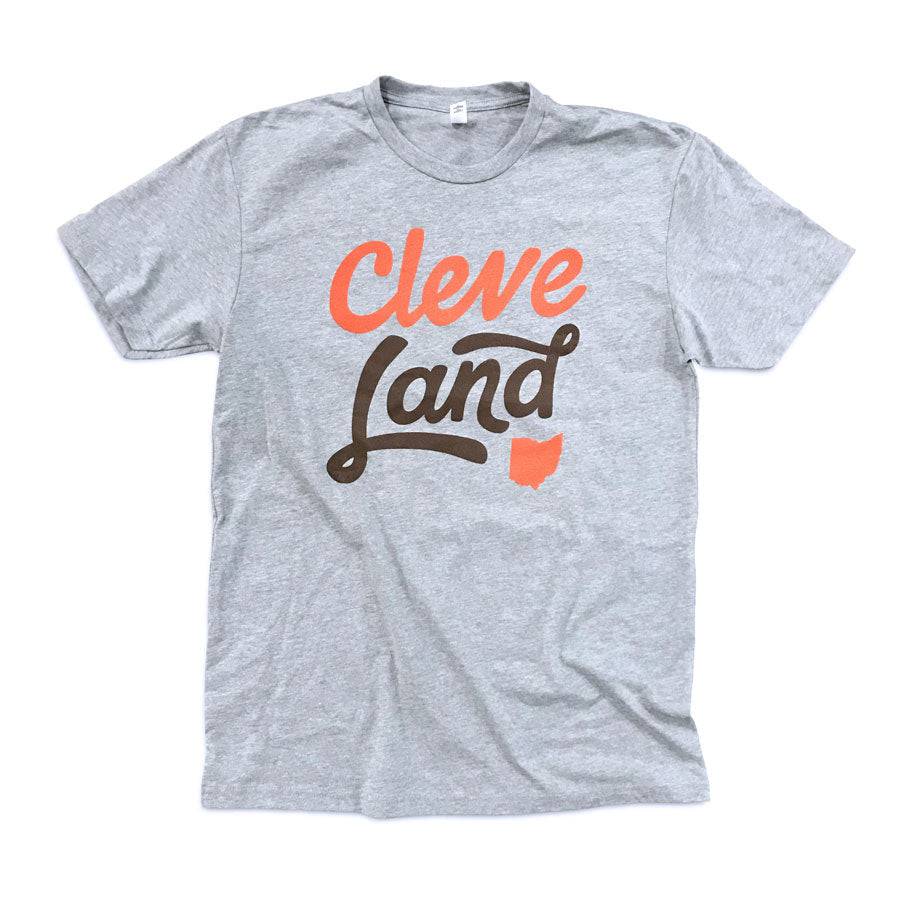 CleveLand Ohio Script - Cleveland Gridiron Tshirt, Shirts & Tops, WeBleedOhio, WeBleedOhio
