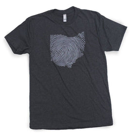 Ohio Fingerprint - Triblend T-shirt, Shirts & Tops, WeBleedOhio, WeBleedOhio