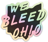 Sticker Holographic - We Bleed Ohio State Logo, Sticker, WeBleedOhio, WeBleedOhio