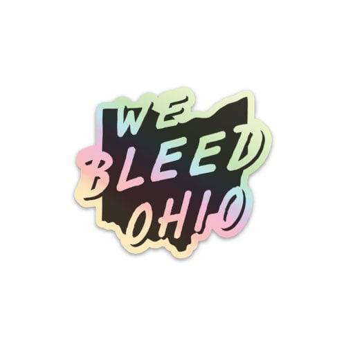 Sticker Holographic - We Bleed Ohio State Logo, Sticker, WeBleedOhio, WeBleedOhio